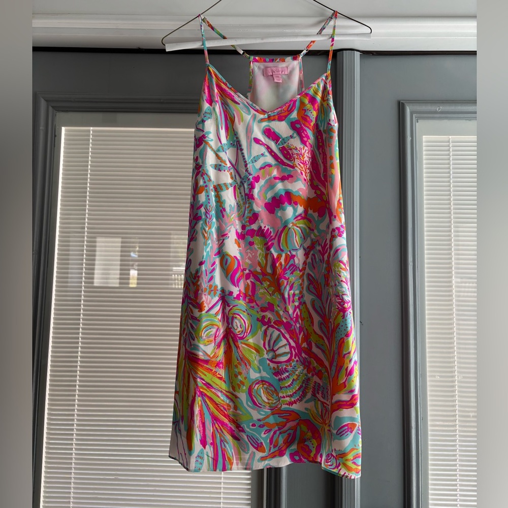 Lily Pulitzer Colorful Floral Slip Dress— XXS